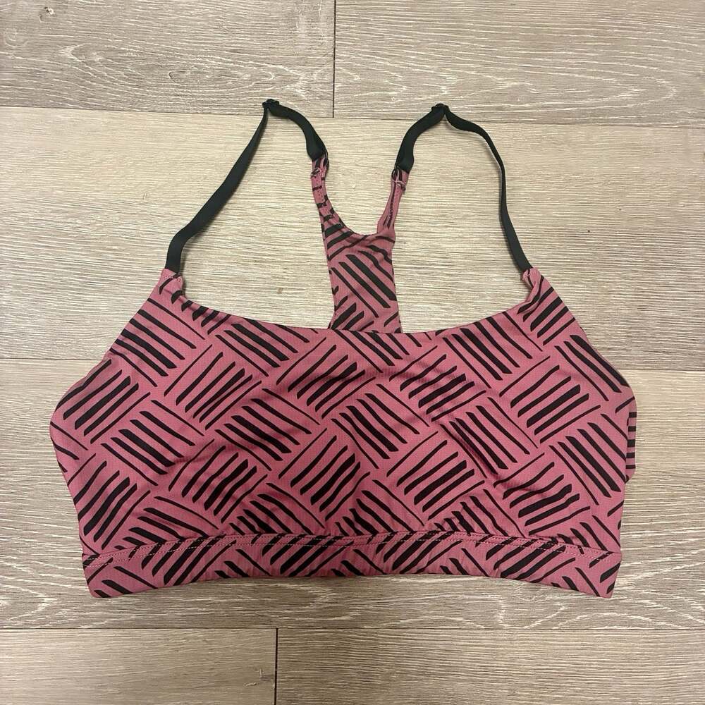 Me Undies Move Me Racerback Sports Bra Women's Size Medium Pink Black Stretch
